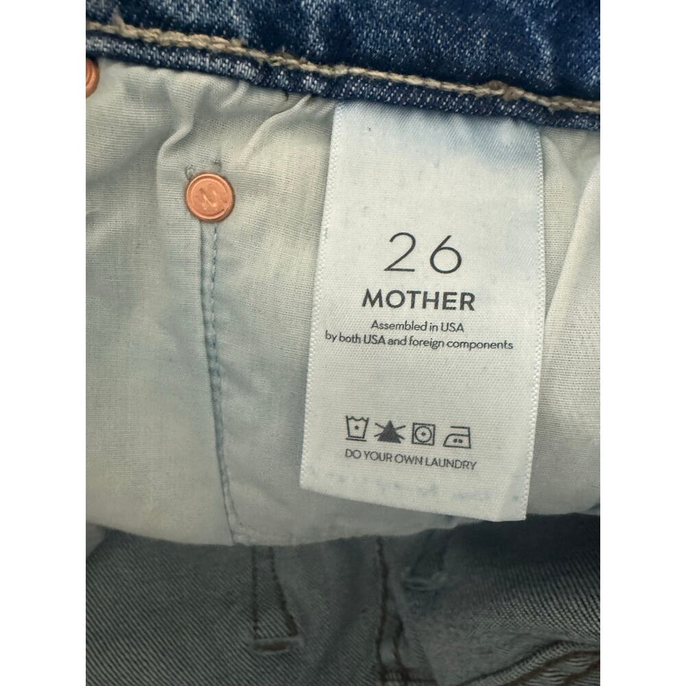 NWOT MOTHER Mid Rise Hiker Hover Floral Embroidered Jeans Tequila Sunset 26” - Picture 10 of 12